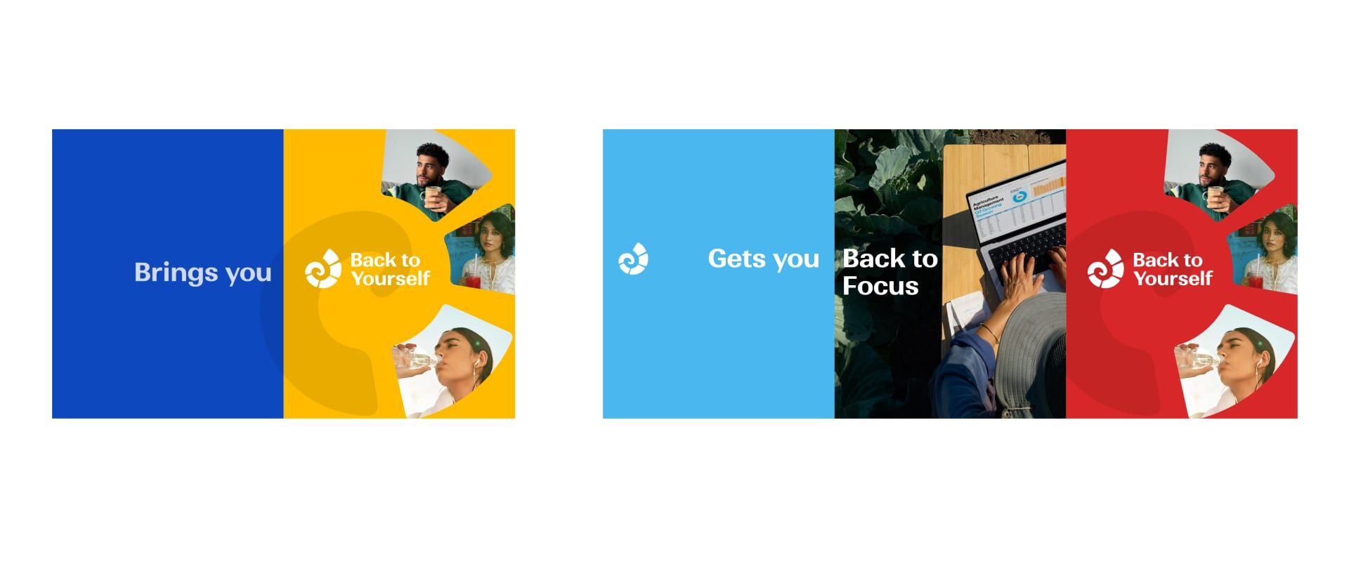 Two carousels: “Brings you Back to Yourself” and “Gets you Back to Focus”
